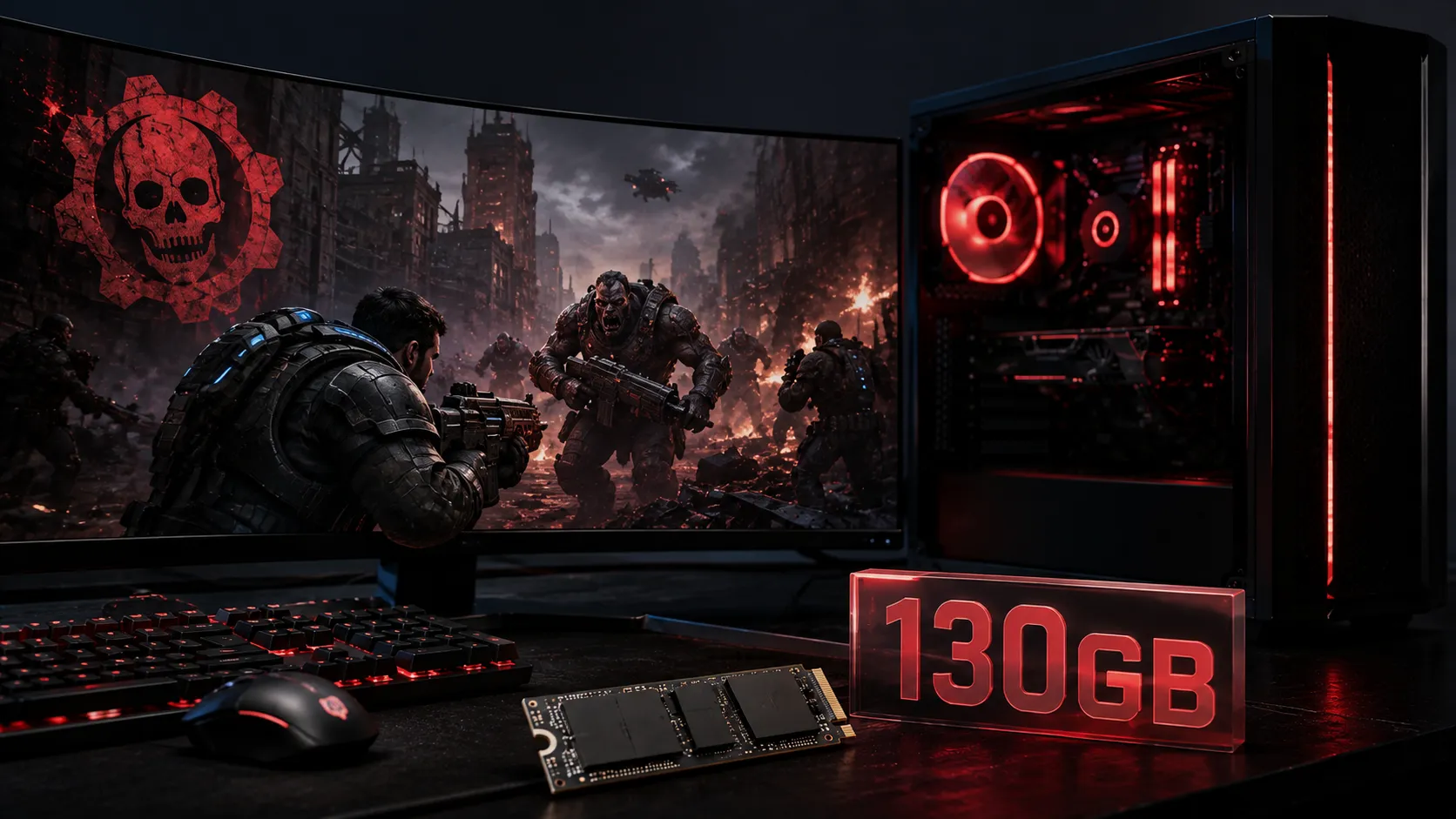 『Gears of War: E-Day』推奨スペックとおすすめゲーミングPC｜ストレージ130GBの理由とベータ実測でわかった重さ【2026年10月6日発売】