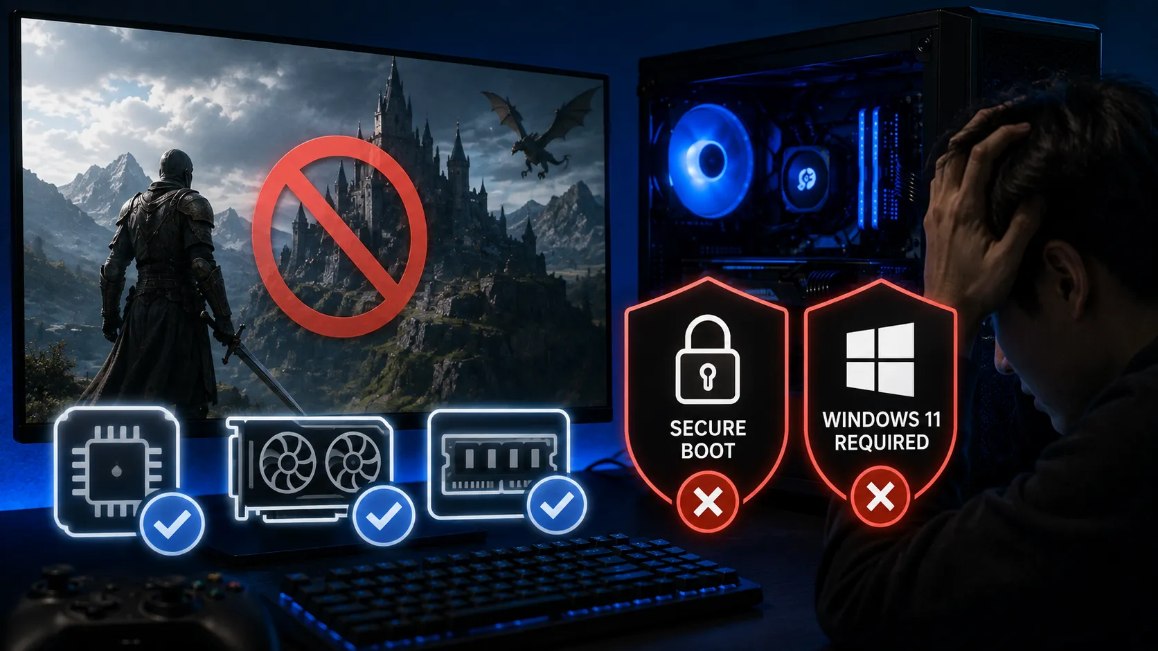 性能は足りているのに遊べないゲーム｜Secure BootとWindows 11必須の落とし穴【2026年8月】