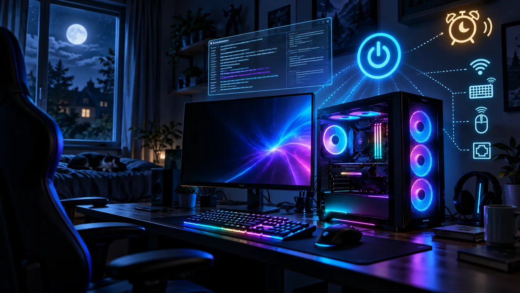 ゲーミングPCがスリープからすぐ復帰する・夜中に勝手に起動する原因|powercfgで特定