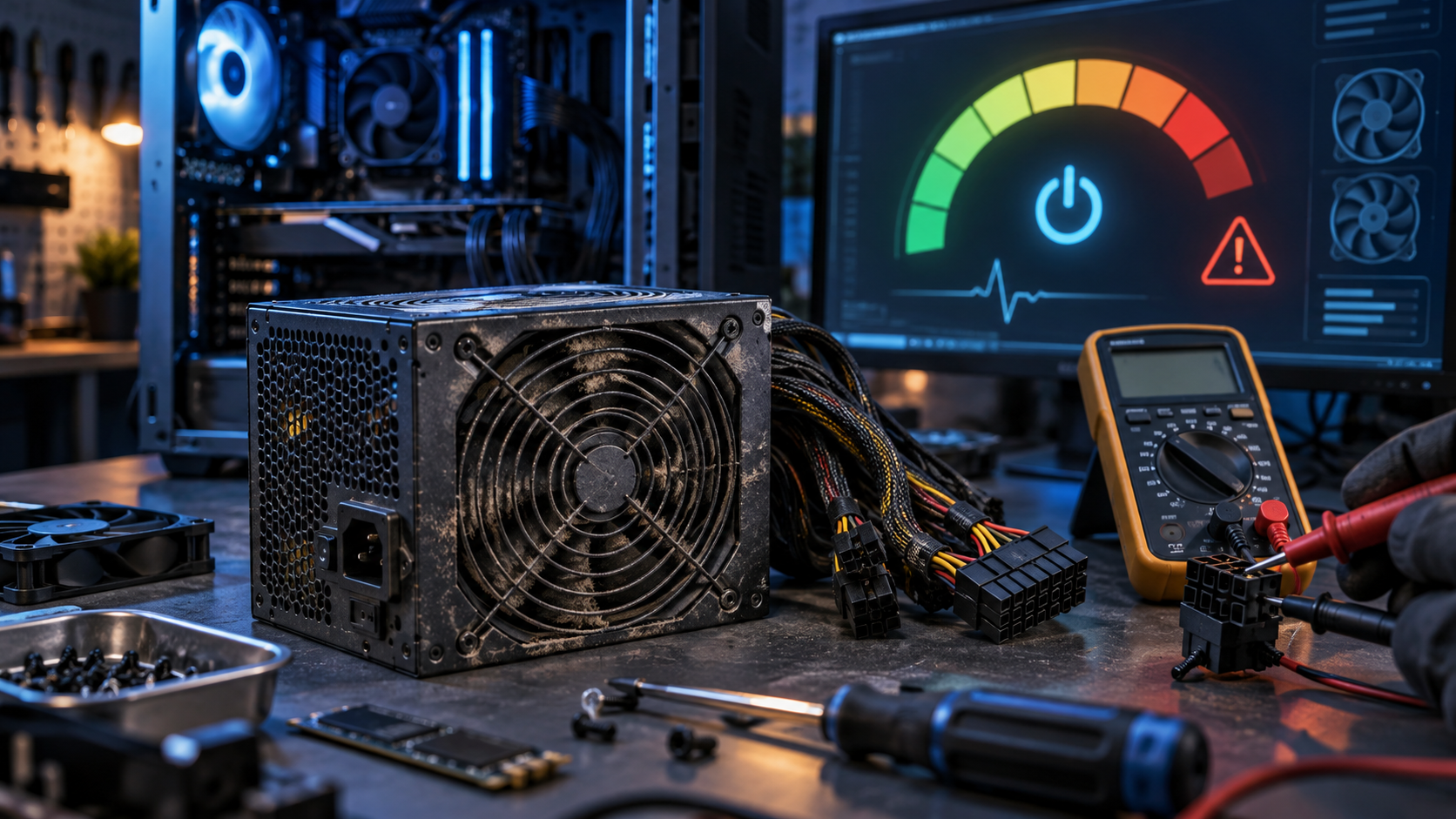 電源ユニットの寿命はどれくらい?劣化のサイン(コイル鳴き・異臭・電圧不安定)と交換の目安